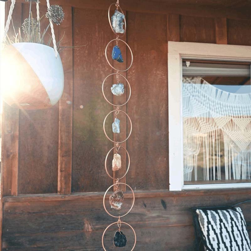 New Crystal Gemstone Wall Decoration Seven Ore Wind Bells